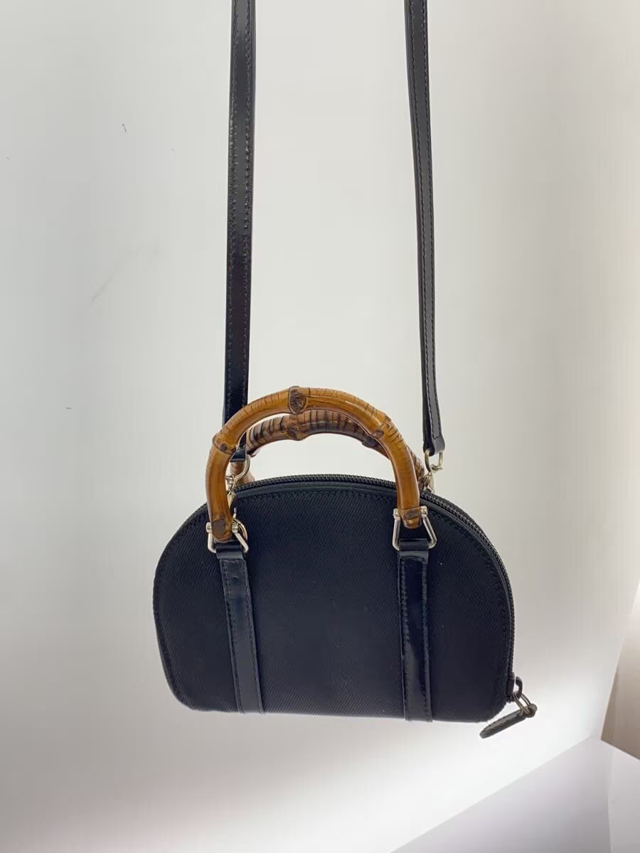 GUCCI Bamboo 2-Way Bag Mini Shoulder Bag Pouch BLK ? NULL ?