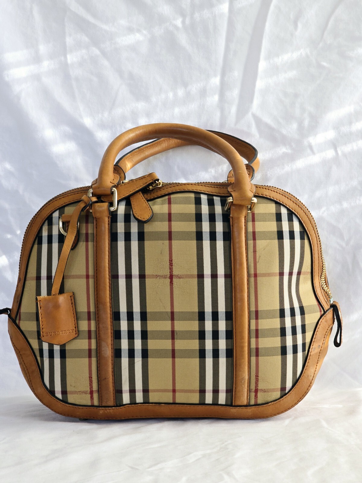 Burberry Horseferry Check Orchard Bowling Bag