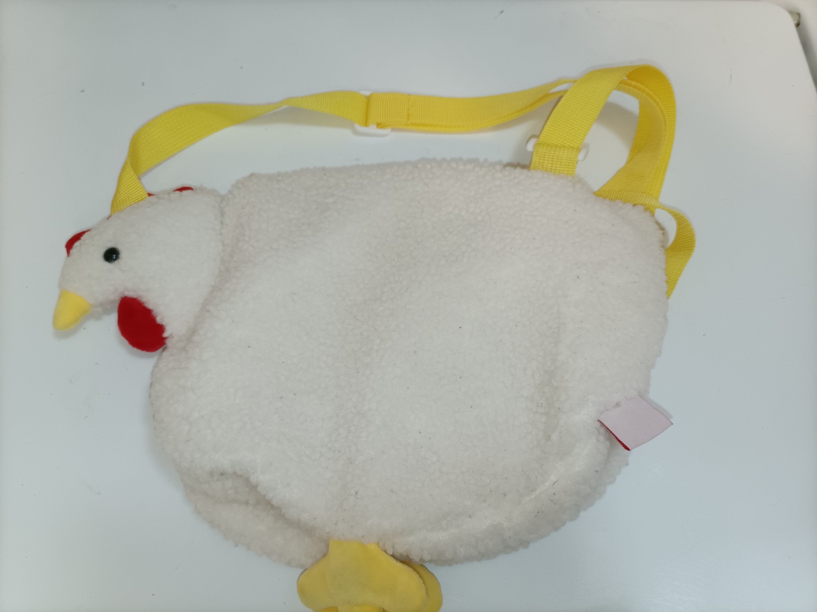 BonBon Chicken Novelty Crossbody Bag Adjustable Yellow Strap Zip Closure