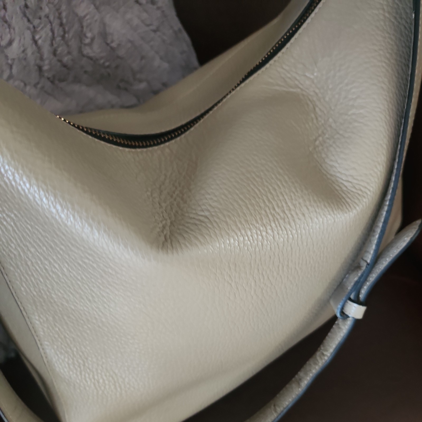 CUYANA Stone pebble Leather Shoulder Bag adjustable strap
