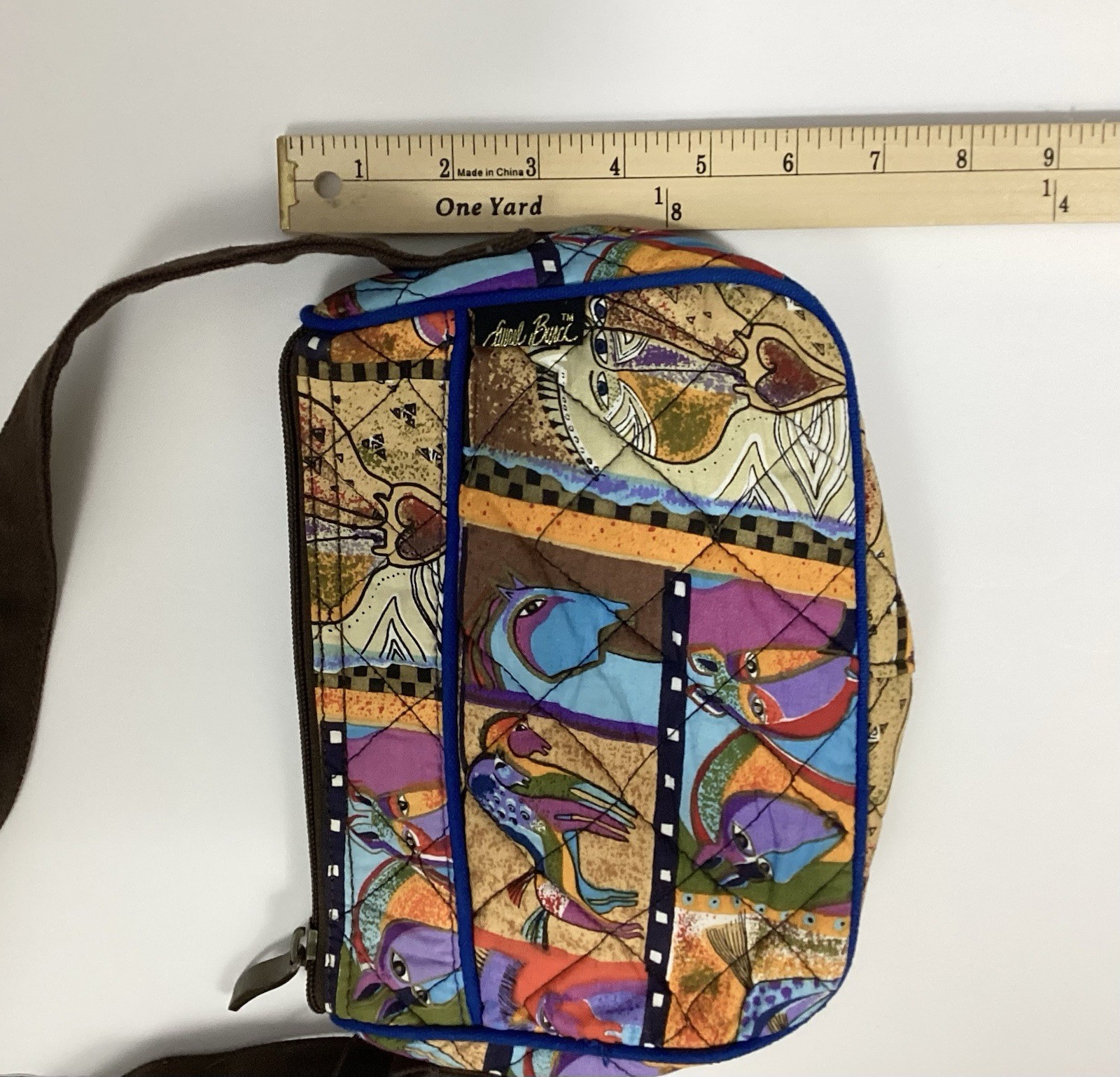 Laurel Burch Purse Shoulder Bag Quilted Blaze Multicolor Horse Print New