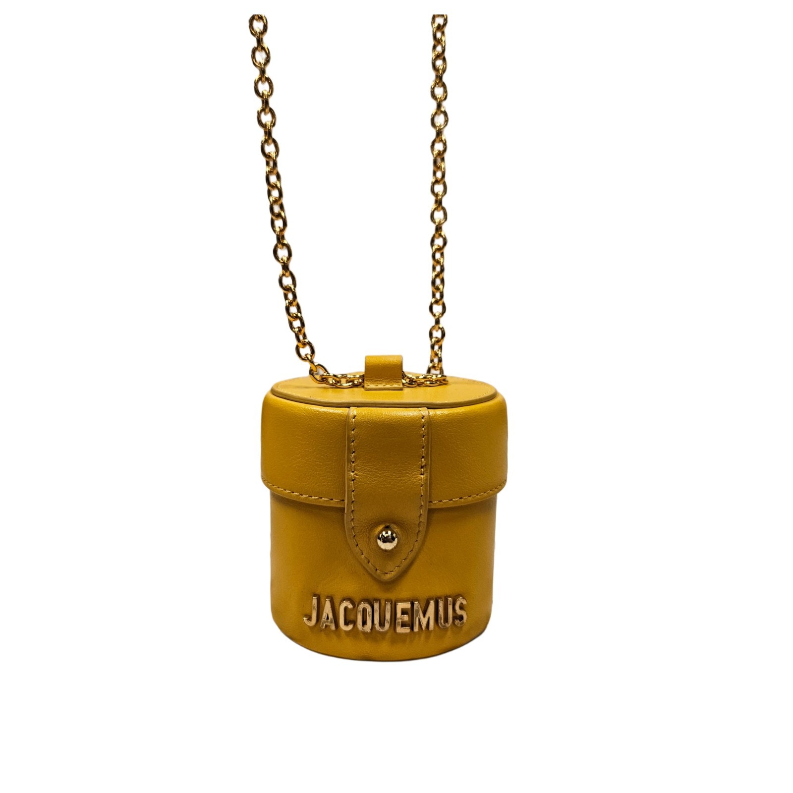 Jacquemus Yellow Leather Mini Le Vanity Shoulder Bag