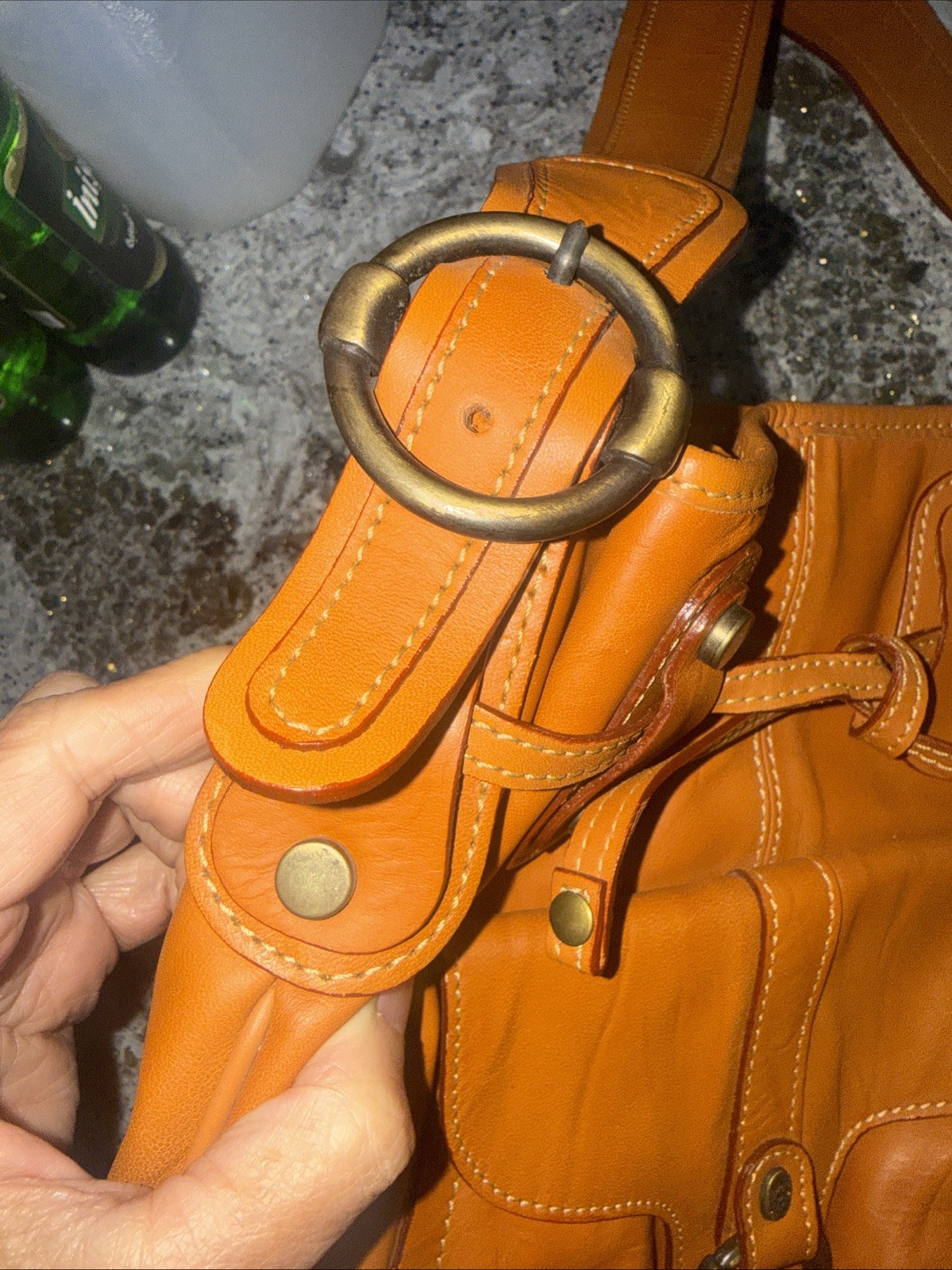 El Potro Vintage Brown Leather Shoulder Purse Handbag Looks Unused