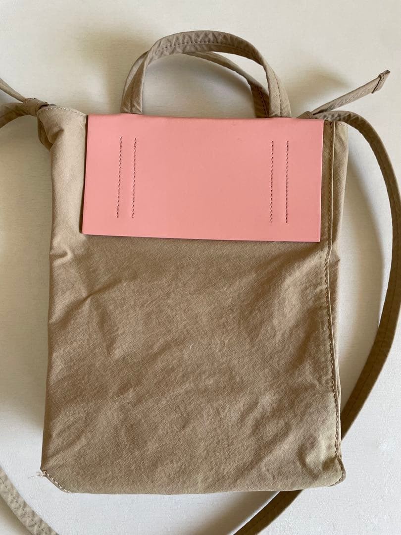 Acne Studios Shoulder Bag Pink Beige Leather Fabric Flap Pre-owned Women’s