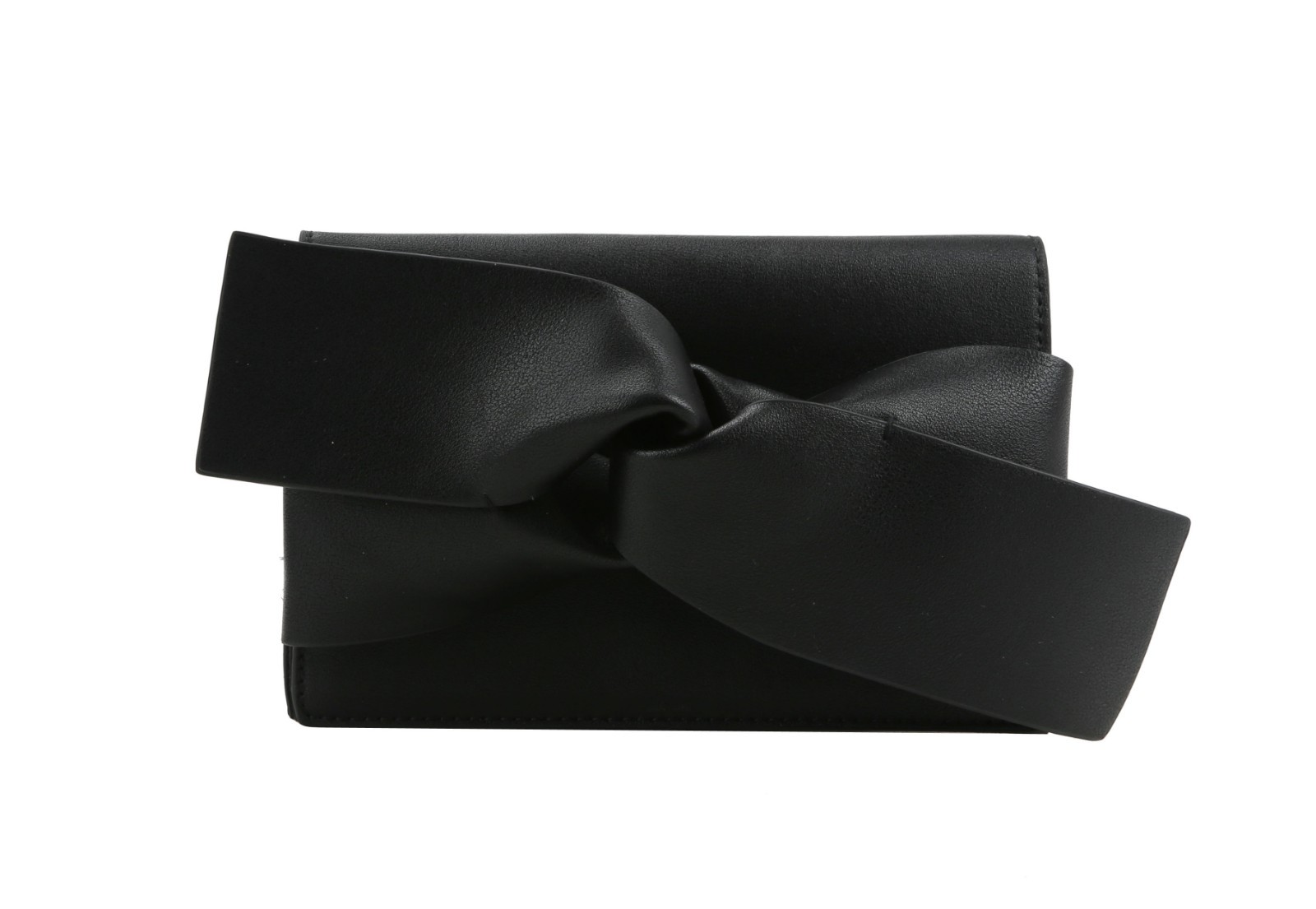 Cute Bow Tie Evening Clutch Messenger Bag Women PU Leather Crossbody Chain Purse