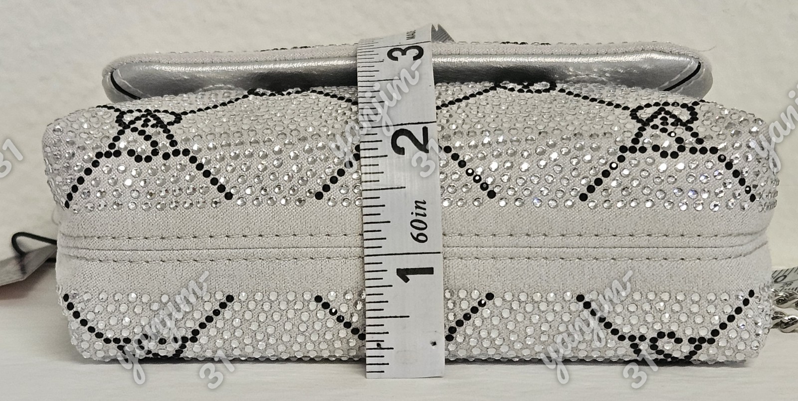 VICTORIA SECRET MICRO CROSSBODY BAG – RHINESTONE – SILVER – NEW ip