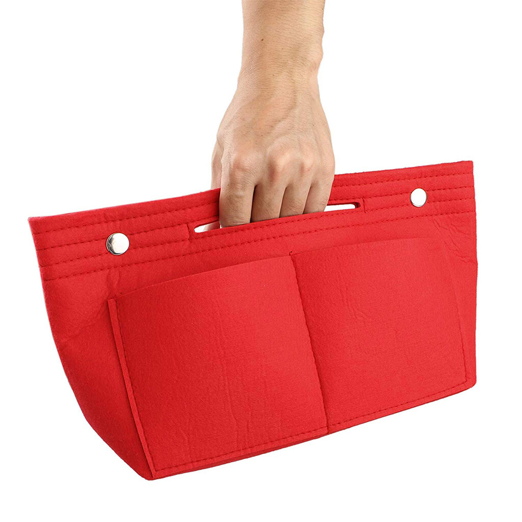 Felt Purse Handbag Organizer Insert Multi pocket Storage Tote Shaper Liner Bag