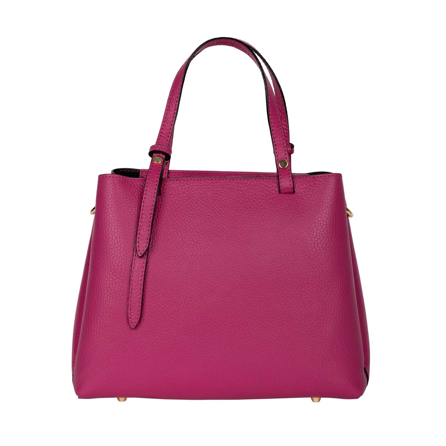 Tasche Strukturiertes Leder Pink Handtasche Schultertasche Italien