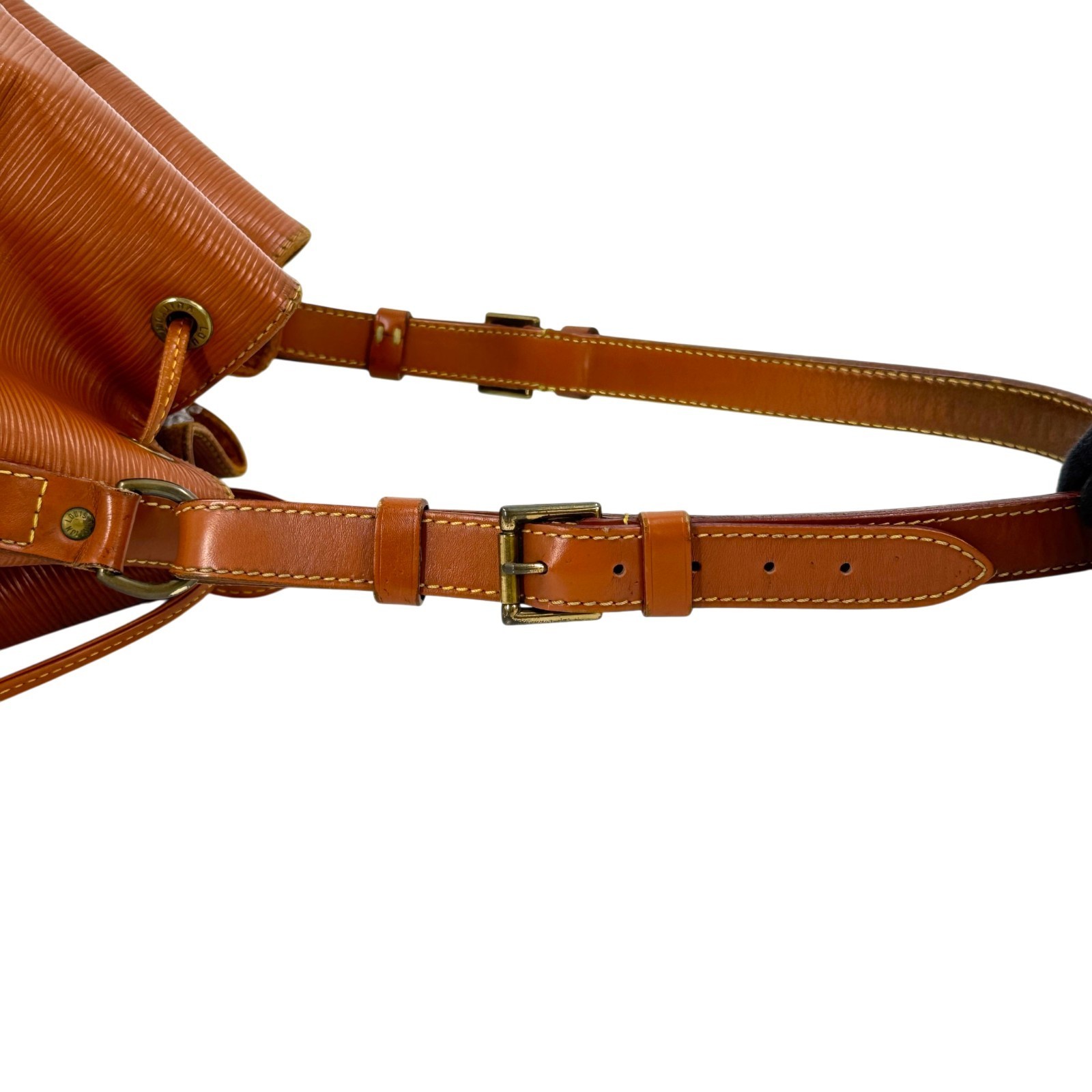 LOUIS VUITTON Petit Noe Epi Leather Kenya Brown Drawstring Bucket Bag M44103