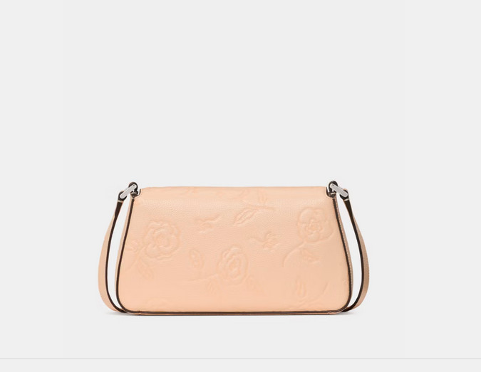 Kate Spade New York Sutton Mini Crossbody Floral Leather Purse – Crisp Peach