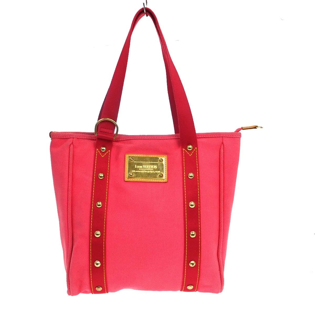 Best06 Louis Vuitton Pink Antigua Cabas MM Tote Bag M40085 SP1025 BQ01334