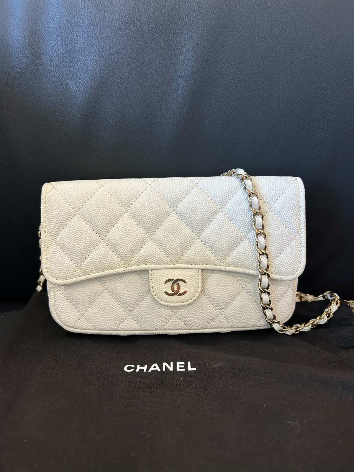 Chanel Classic Flap Wallet On Chain WOC Caviar Leather Flap Bag [Duties Paid]