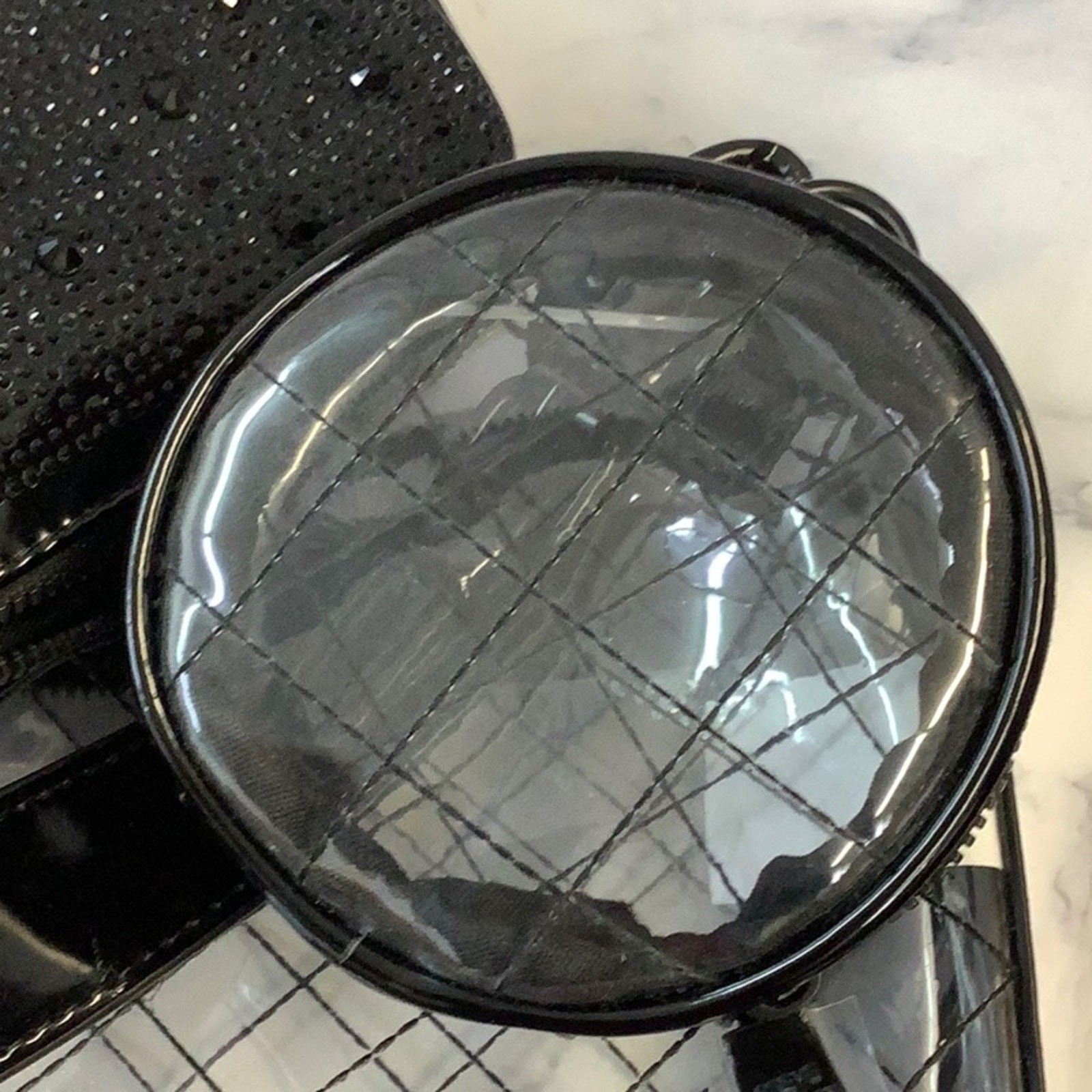 NWT Steve Madden Clear and Black Shoulder Handbag 3 Piece Set
