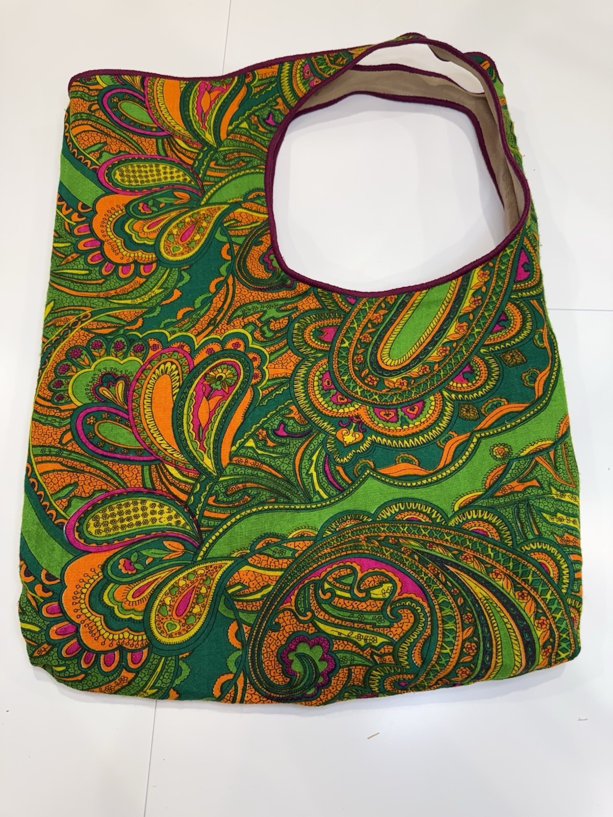 60s psychedelic bag Mod GOGO colourful funky Retro Purse Leather Reversible Hipi