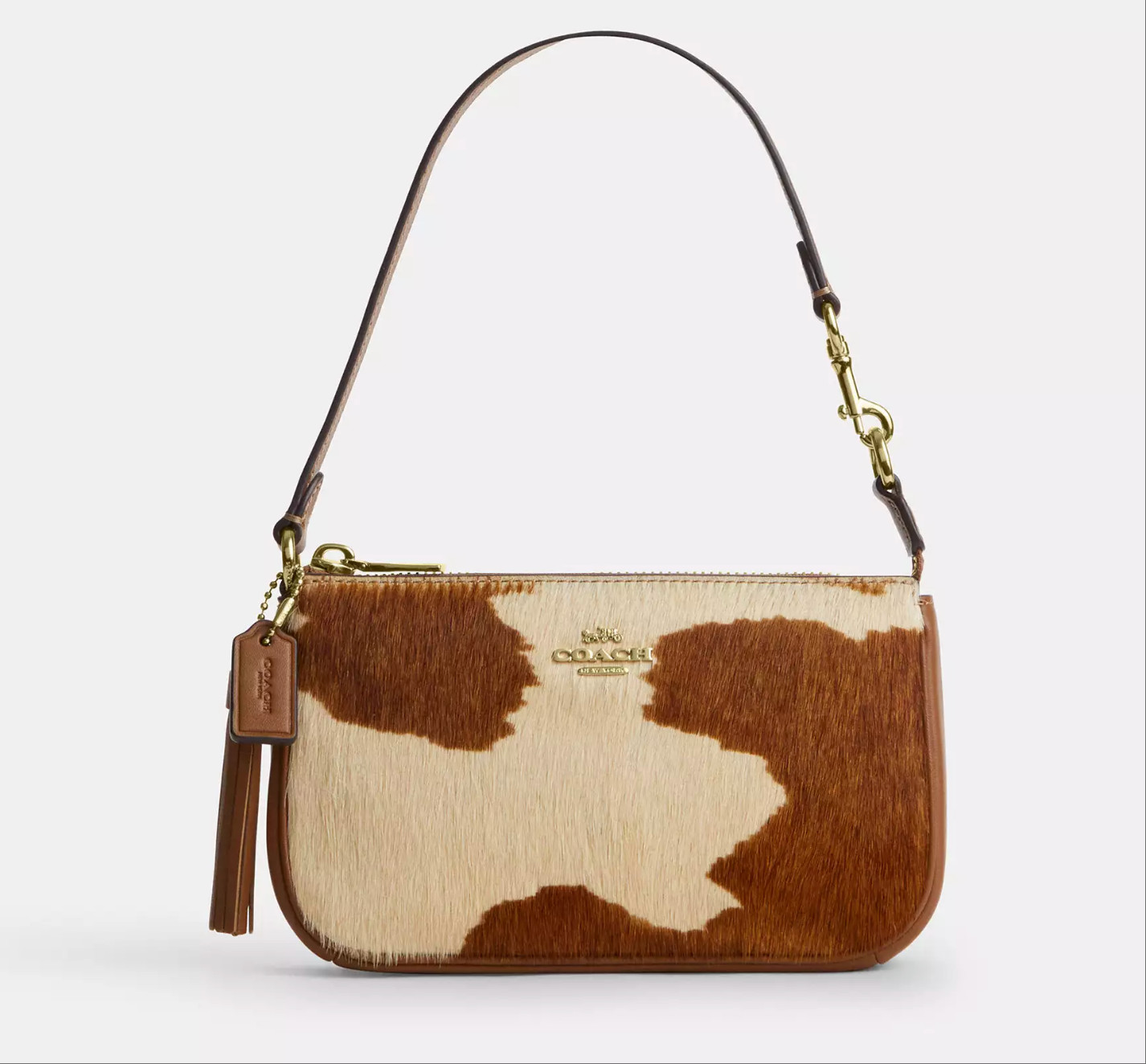 NWT Coach Nolita 19 In Haircalf With Cow Print CDW34