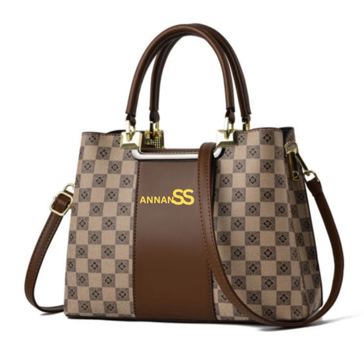 Shoulder straps coated canvas Purse