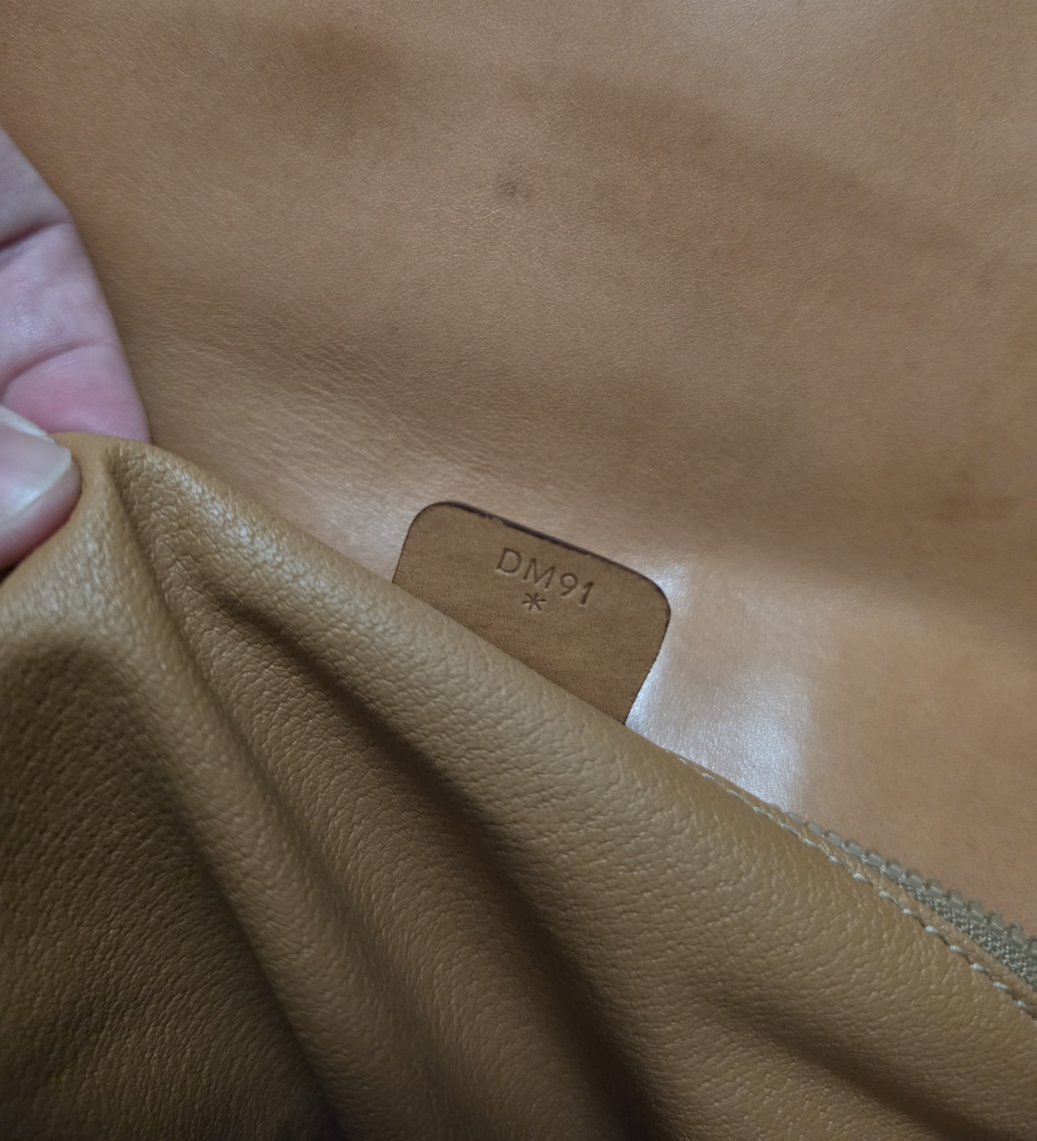 CELINE Macadam Beige/Brown Clutch w/ Magnetic Closure, Inner Pockets Gold