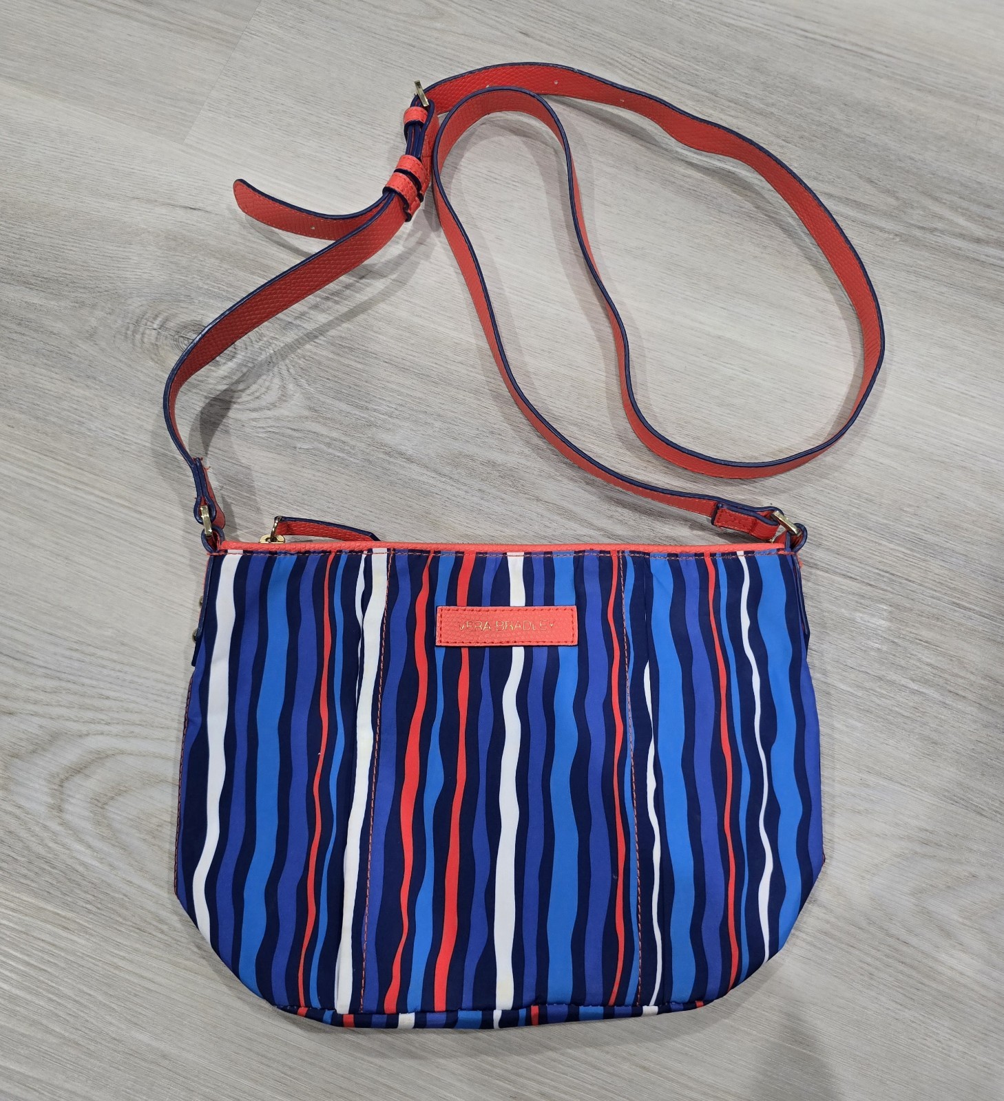 Vera Bradley Preppy Poly Crossbody In Cobalt Blue