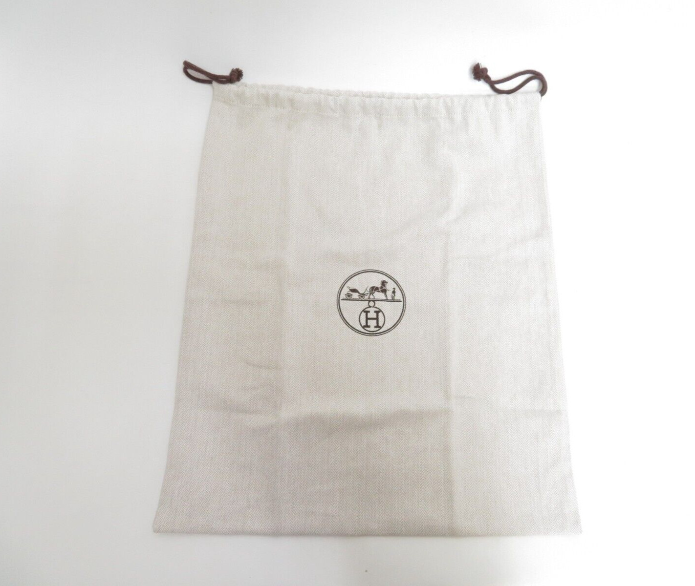 Auth HERMES Drawstring Dust Bag 14.5in #39368