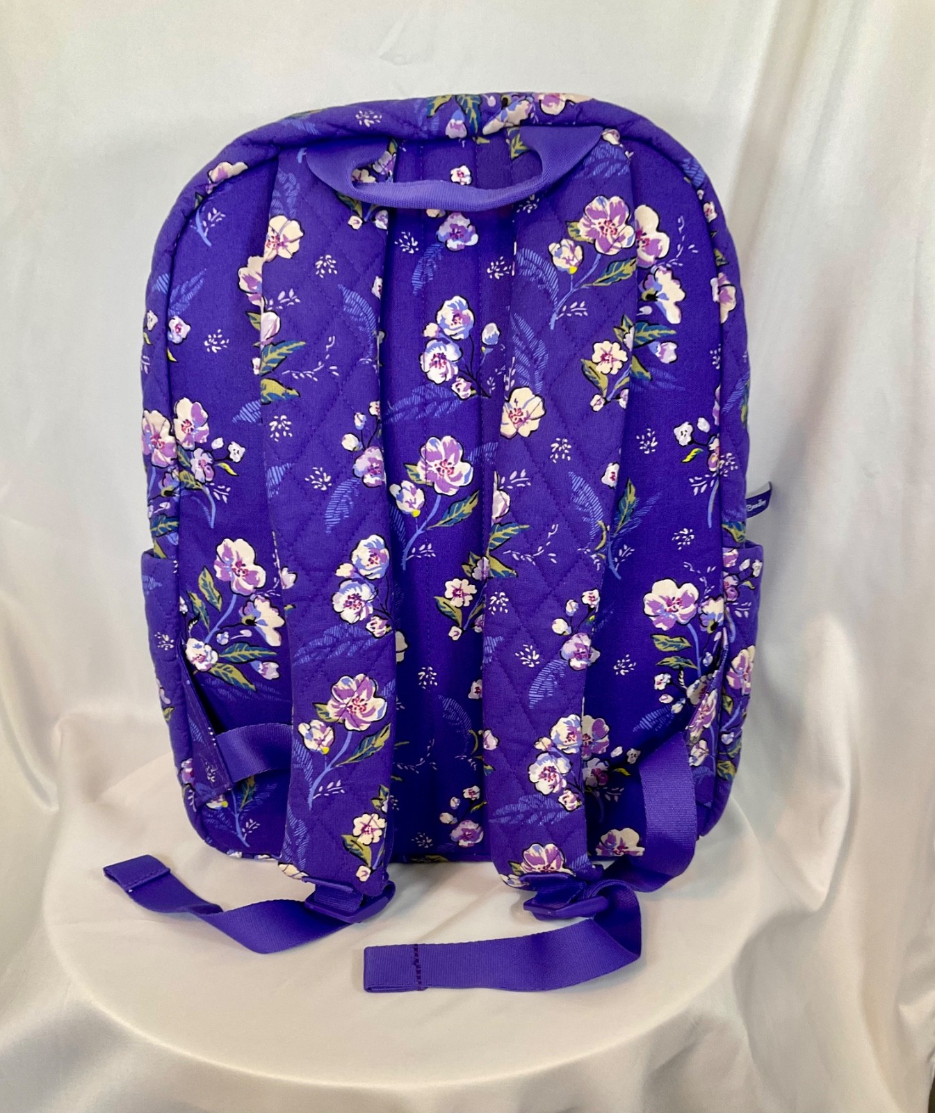 🌸Vera Bradley Essential Backpack Bookbag Wild Roses Purple Spring Break