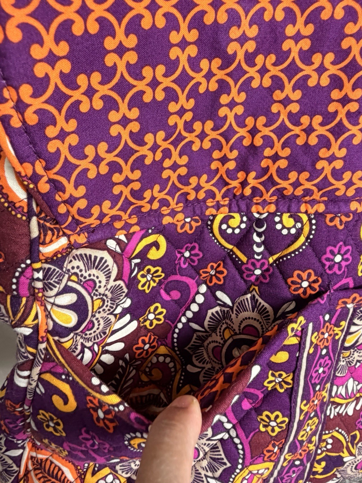 Vera Bradley Retired Safari Sunset Quilted XLarge Carry On Travel Bag Duffel Bag