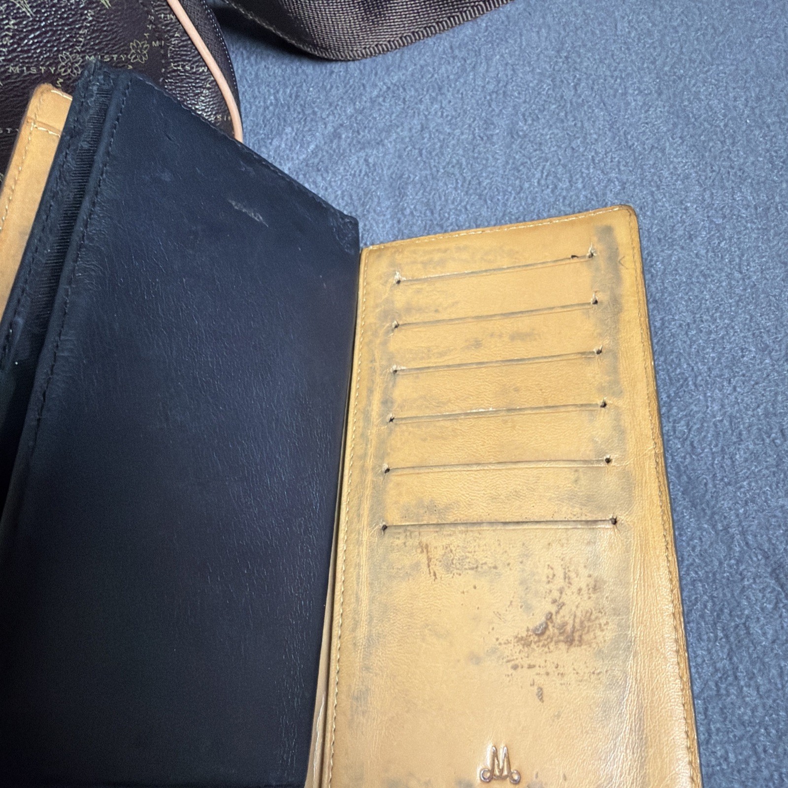Misty Leather Collection U.S.A. brown Purse Monogram and wallet