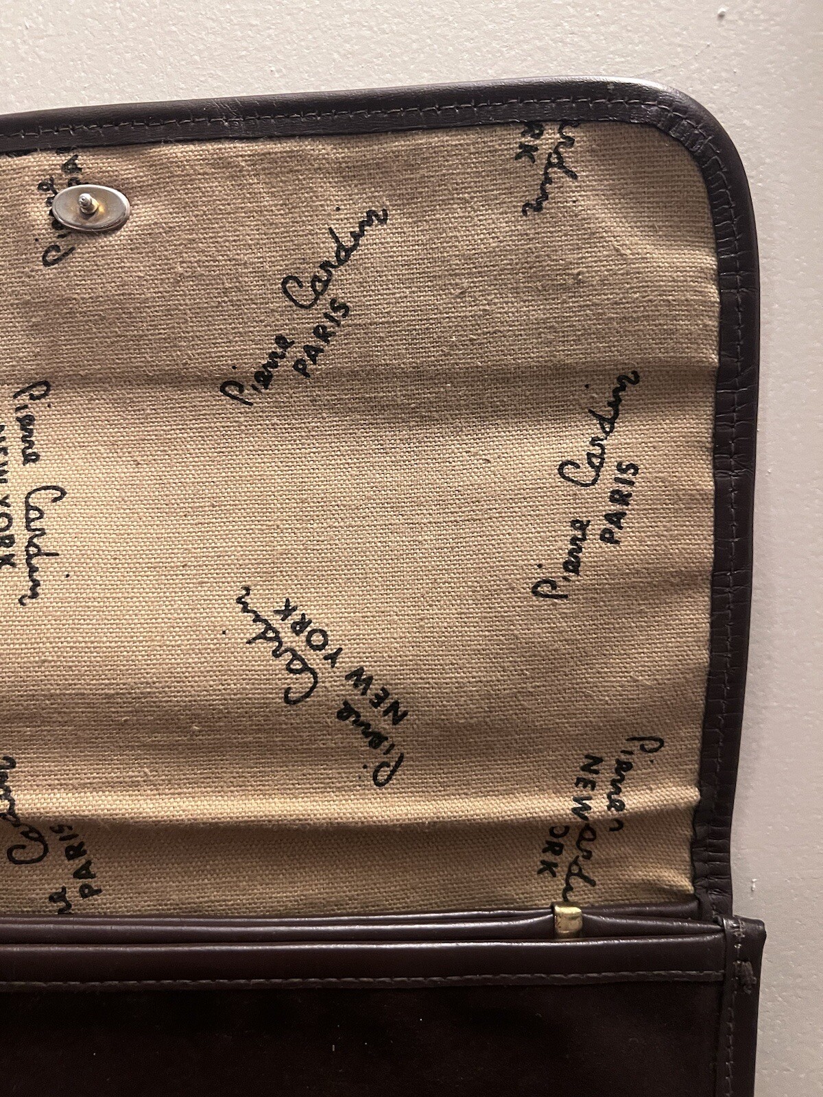Pierre Cardin New York Brown Leather Vintage Clutch
