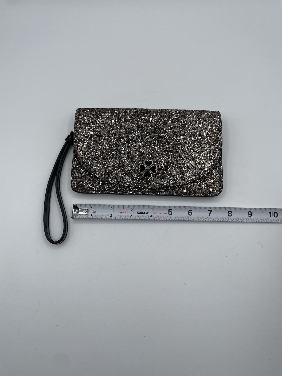 Kate Spade New York Odette Glitter Wristlet Wallet Champagne Gold Clutch