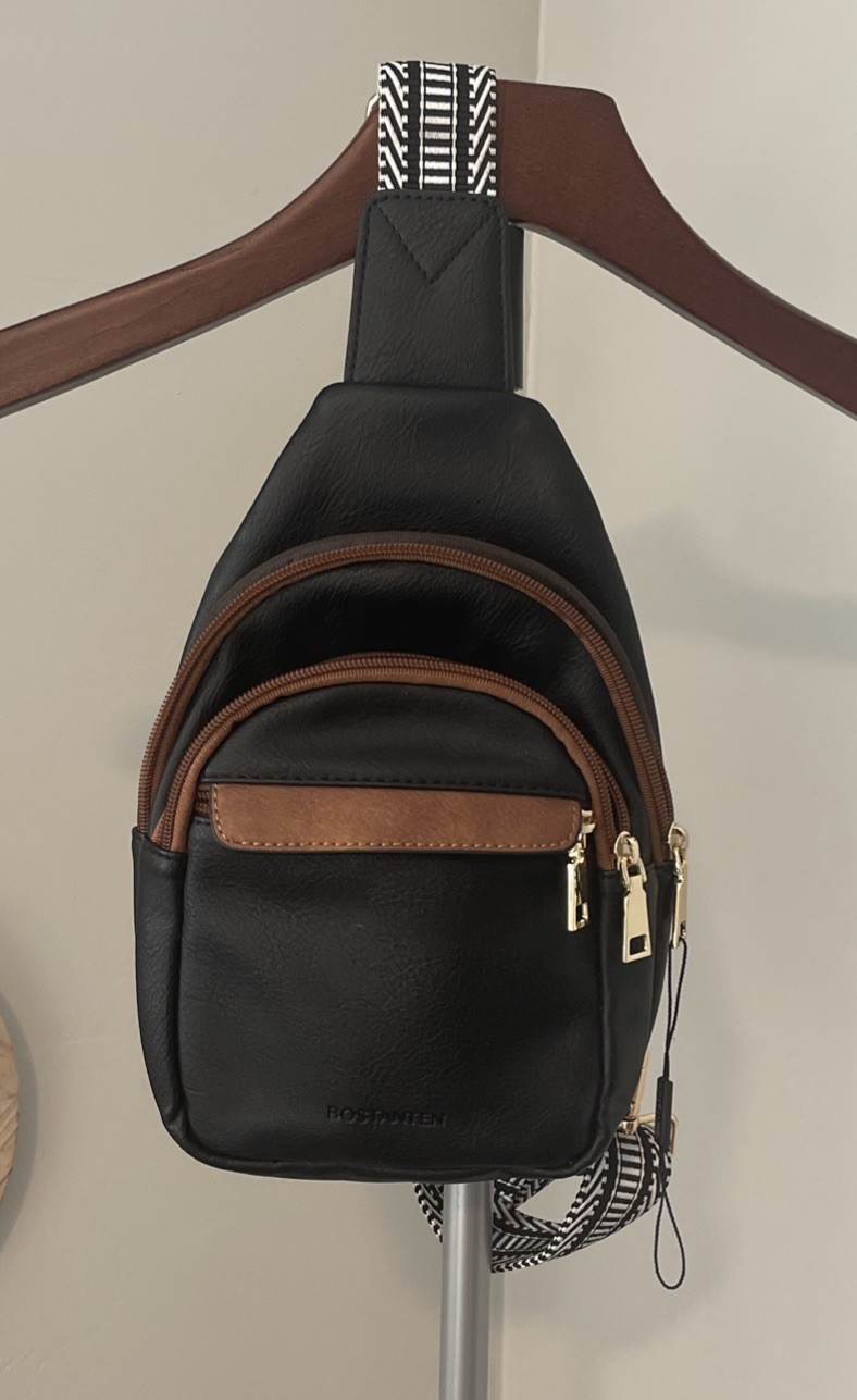 Bostanten Aurora Beige Street Casual Trapeze Sling Bag NWT