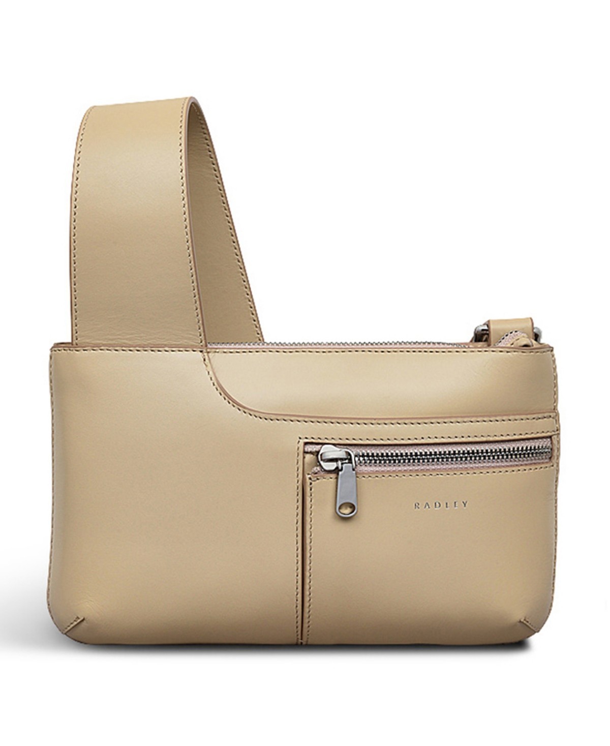 Radley London Pockets Icon Zip Top Crossbody Bag Natural Silver