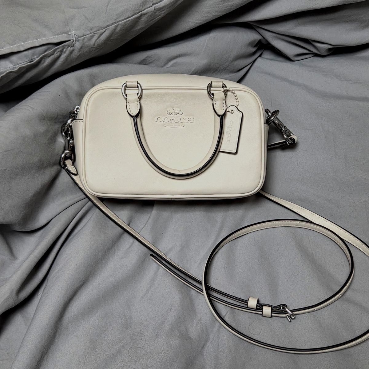 COACH Shoulder Bag Smooth Calf Leather 26a