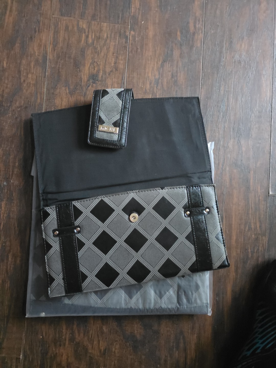 Miche Classic Bag with Charlotte Black and Gray Argyle Diamonds Shell Cover