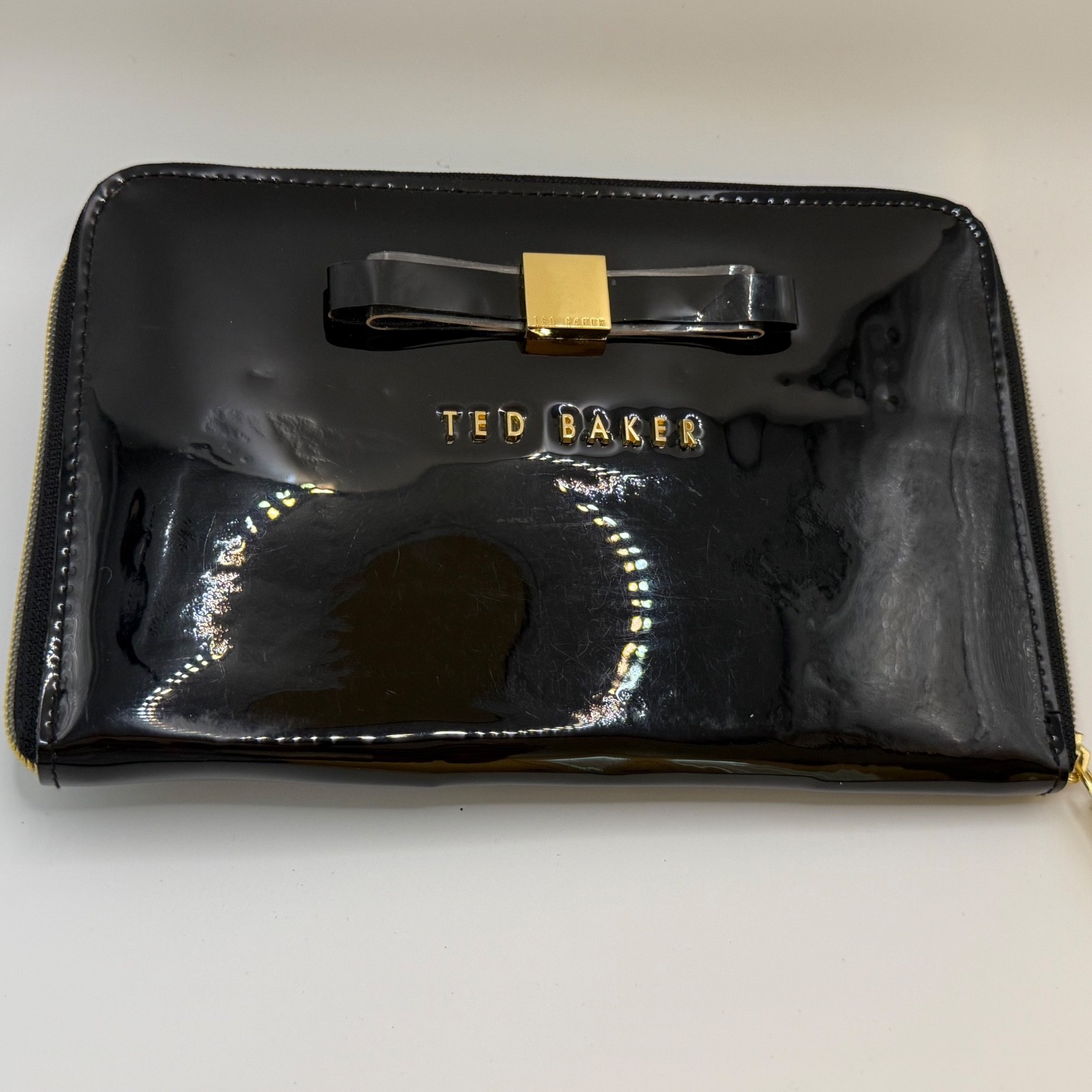 Ted Baker Black Patent Clutch – Kindle or Tablet Case 5.5 in x 8 in