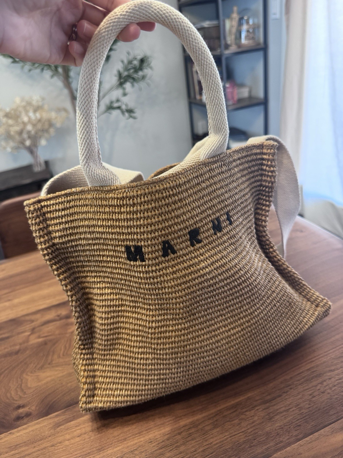 Marni Tropicalia Logo Embroidered Small Tote Bag