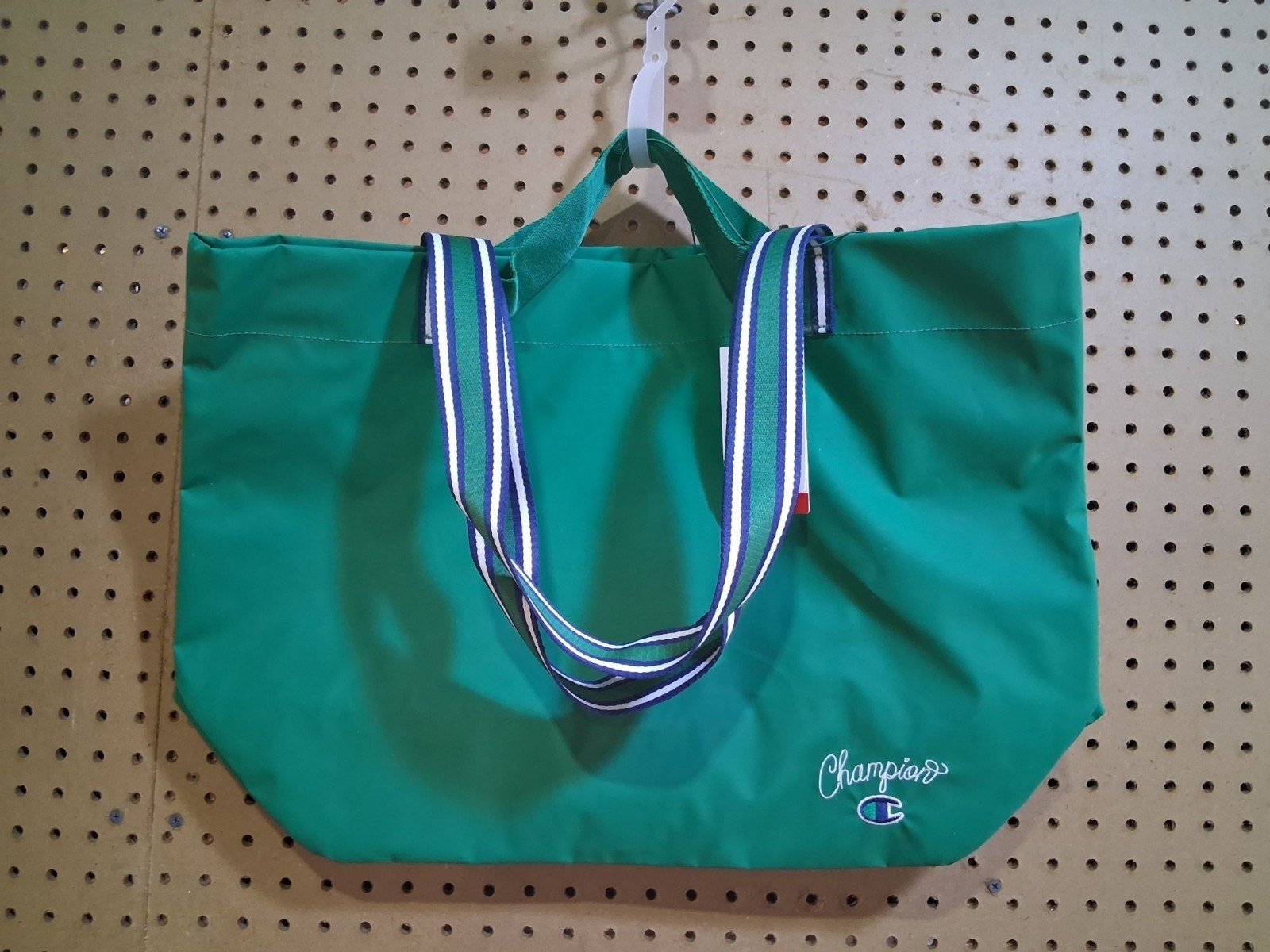 Champion Green Tote Bag W/ Embroidered Logo & Interior Storage