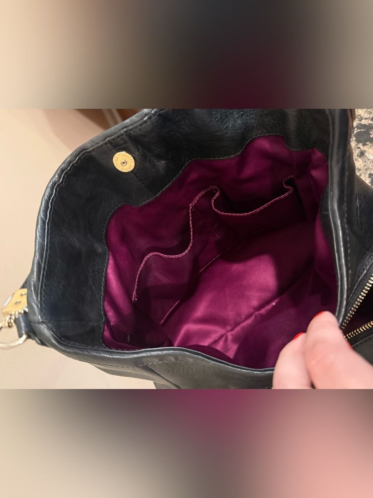 Coach Madison Phoebe Gathered Twist Leather Shoulder Bag – Black