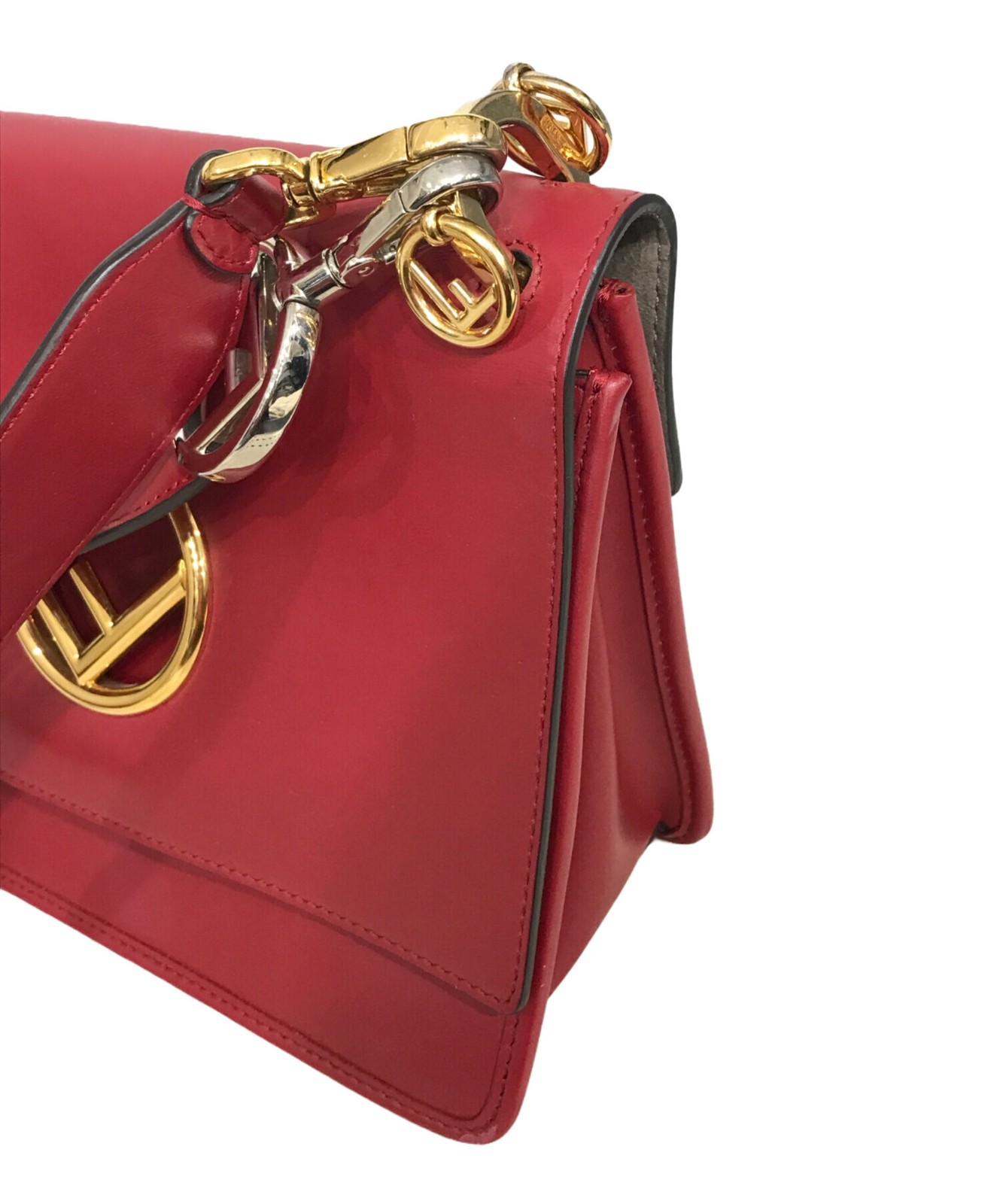 Fendi 2-Way 8BT284 Red Shoulder Bag #TFB4231
