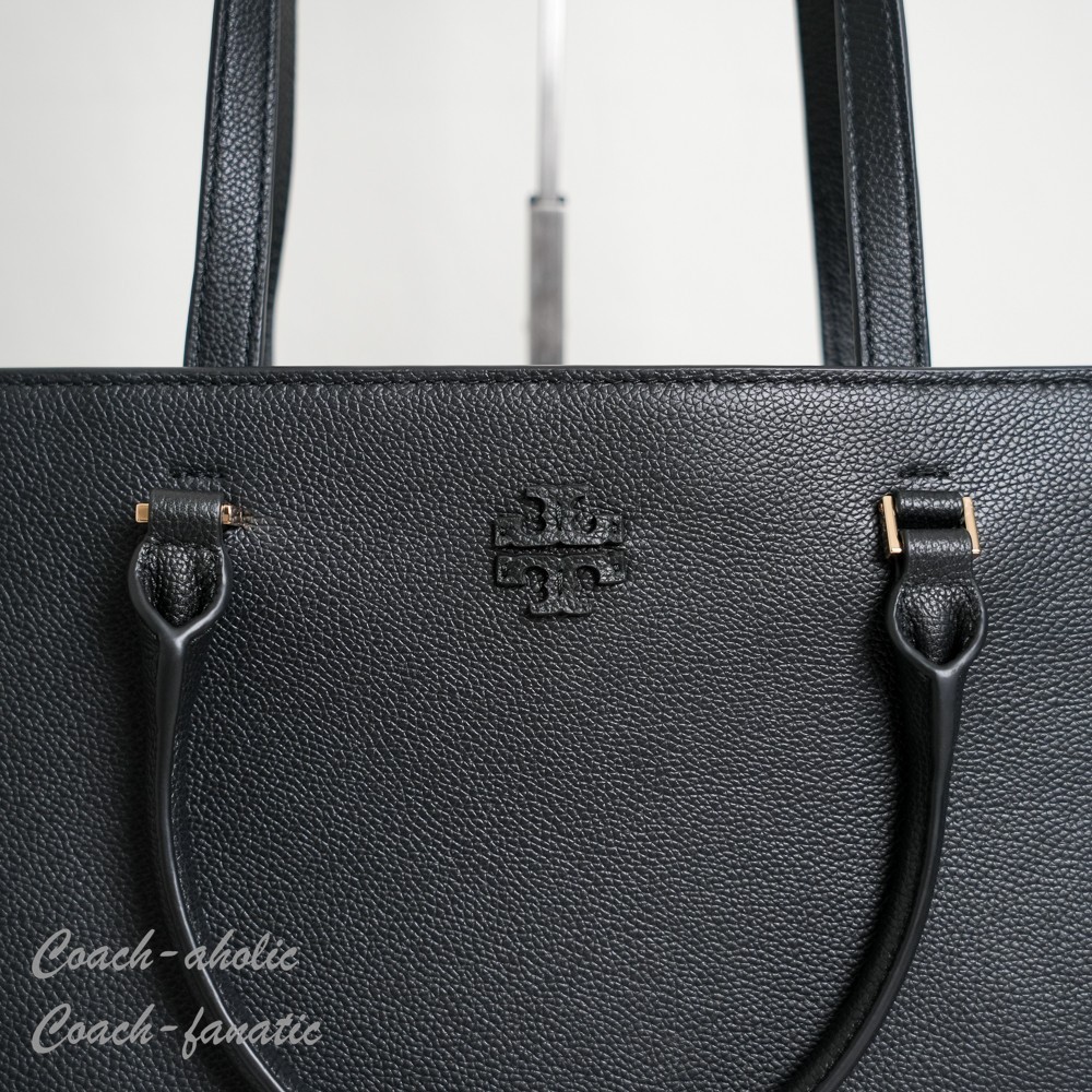 Tory Burch Blake Work Tote Leather Shoulder Bag in Black NWT