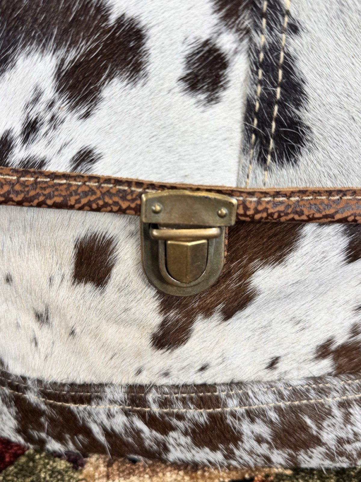 Myra Bag Cowhide Crossbody Zip Push Lock Adjustable Strap