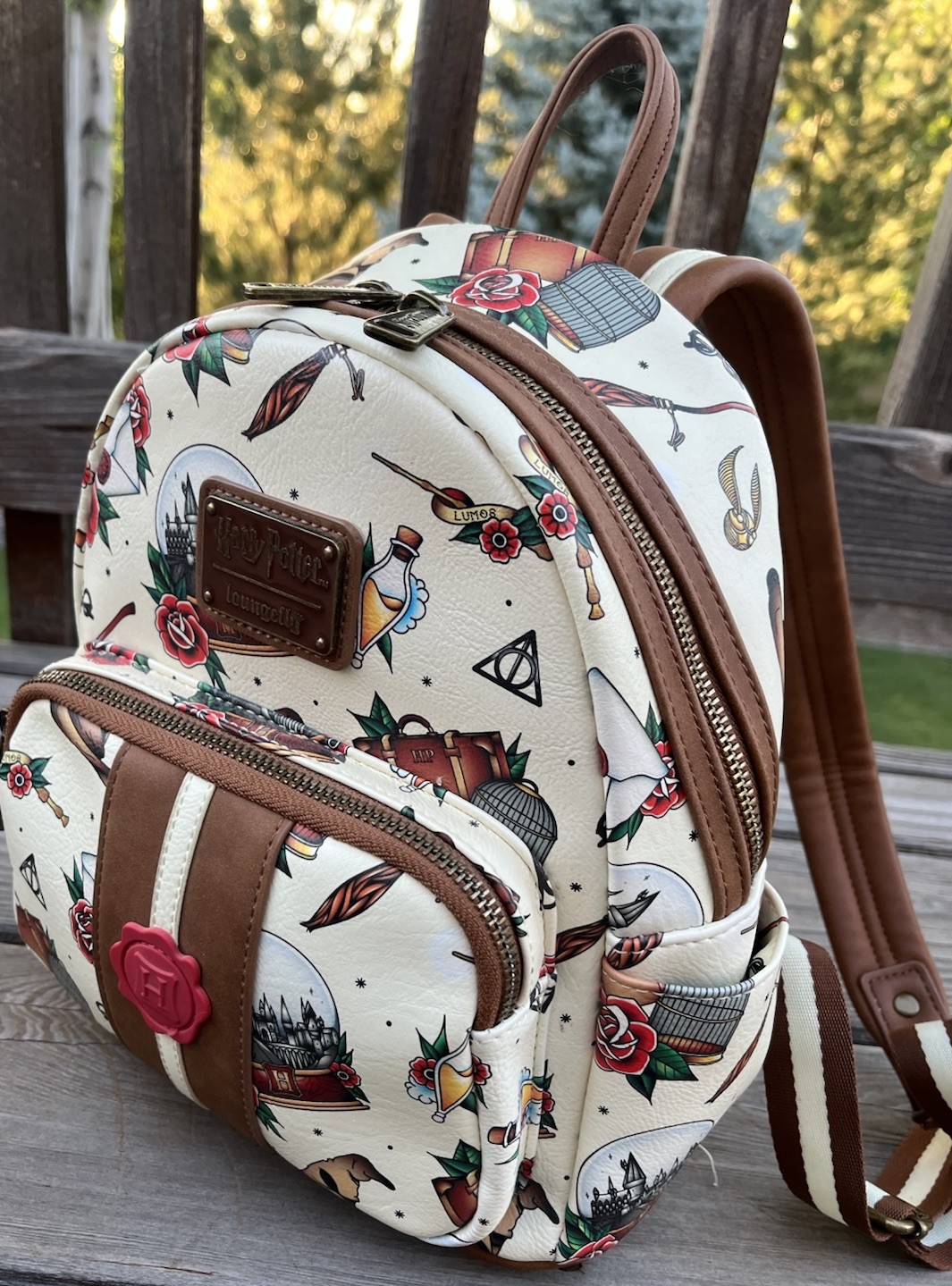 Loungefly Harry Potter Tattoo Art Mini Backpack Bag