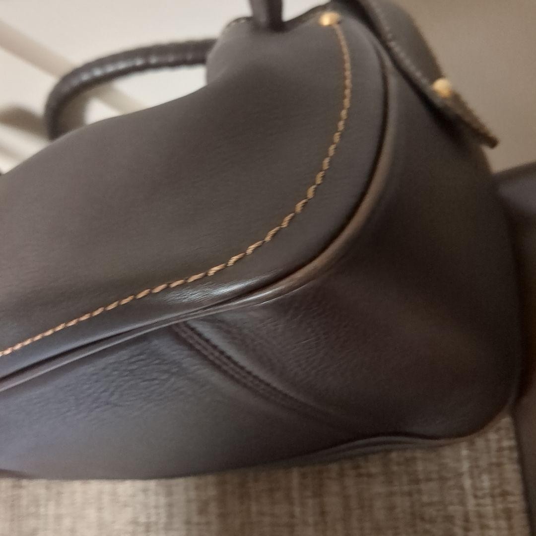 Tsuchiya Kaban Leather Handbag Brown Womens Used From Japan