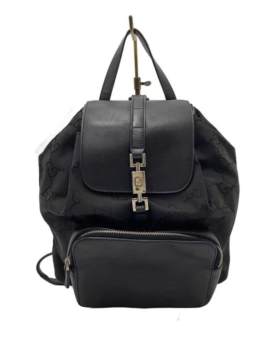 GUCCI Backpack Canvas BLK All Over Pattern 003 0245
