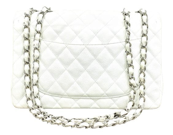 Chanel Jumbo Caviar Classic Flap White