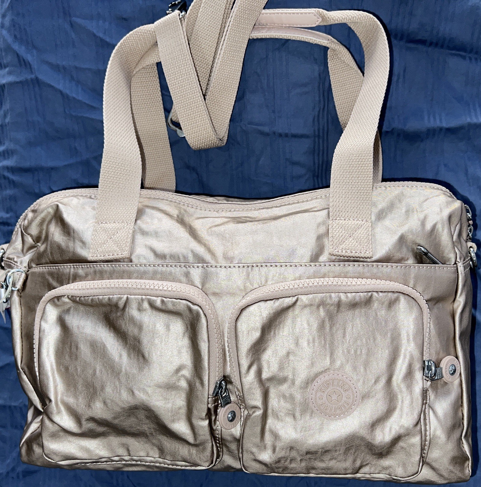 Kipling Women’s Cool Defea Metallic Shoulder Bag Adjustable Strap NWT