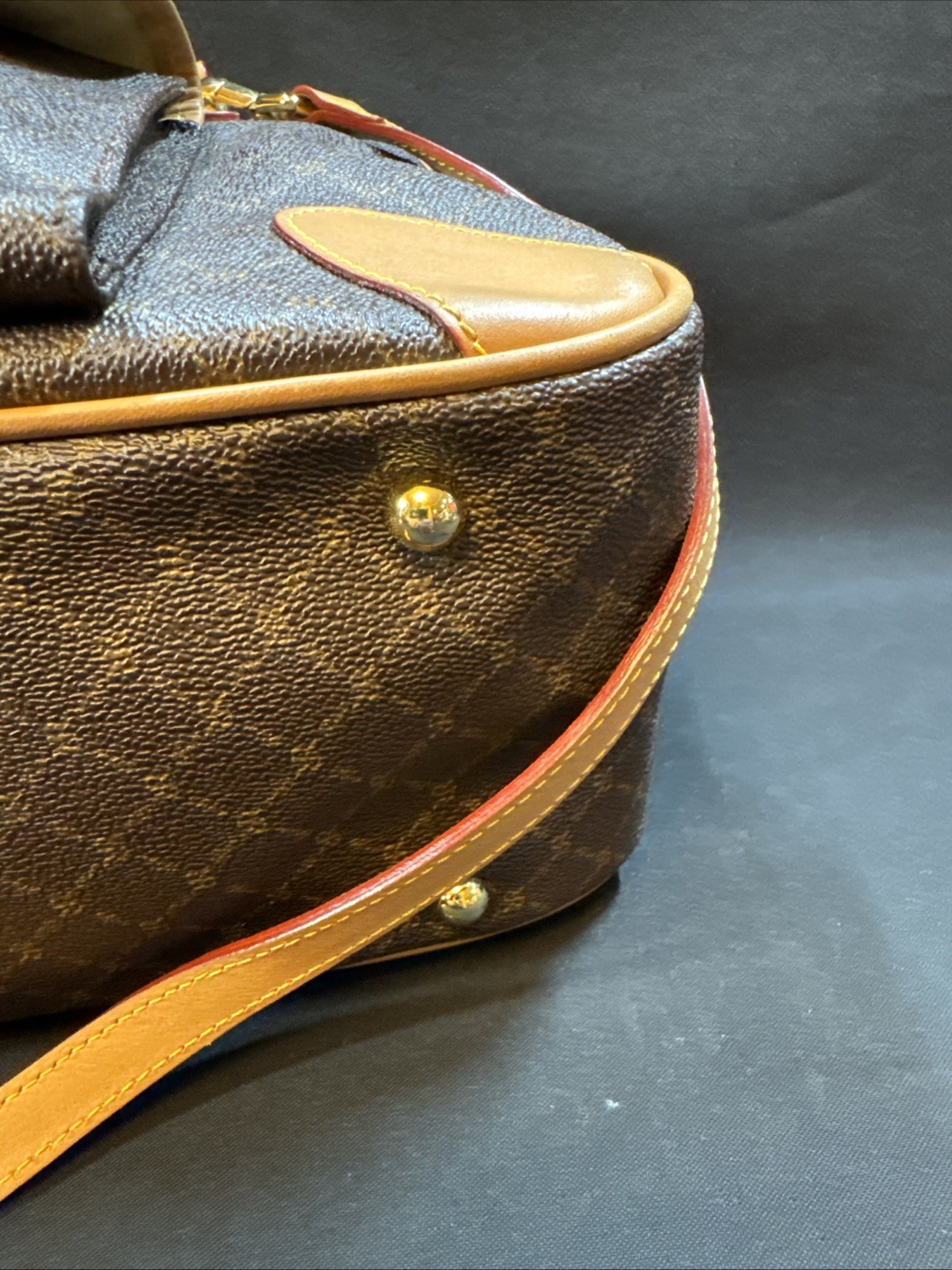 RIONI Moda Italia Handbag Crossbody Bag Coated Canvas With Leather Trim G3189B