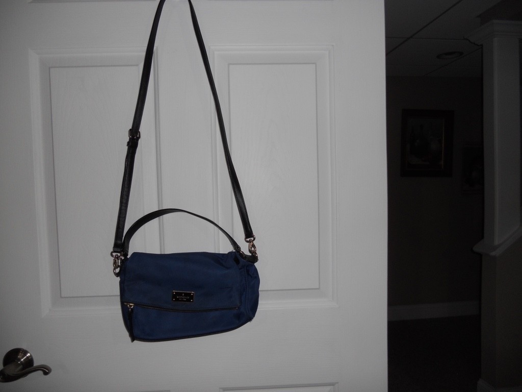 Kate Spade Authentic Miri Blake Avenue Navy Nylon Satchel Crossbody bag