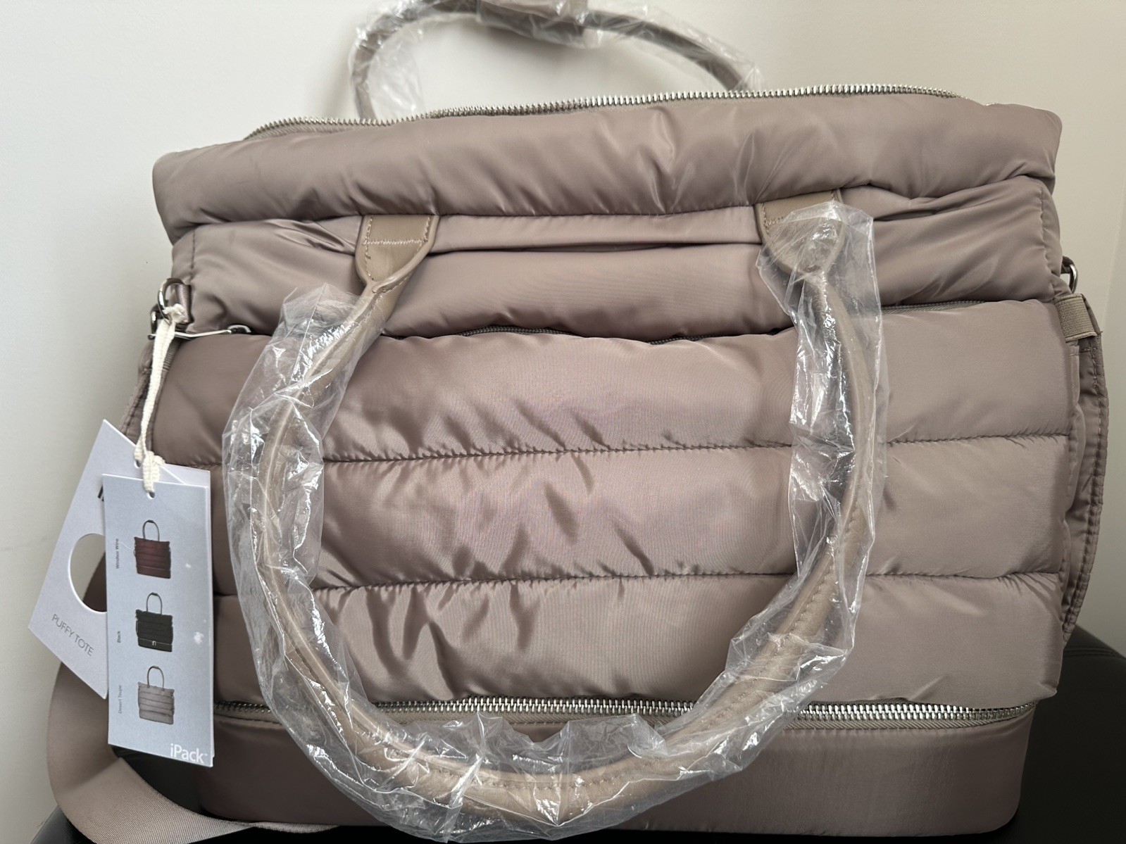 iPack Puffy Fashion Tote Ivory Bag – NEW