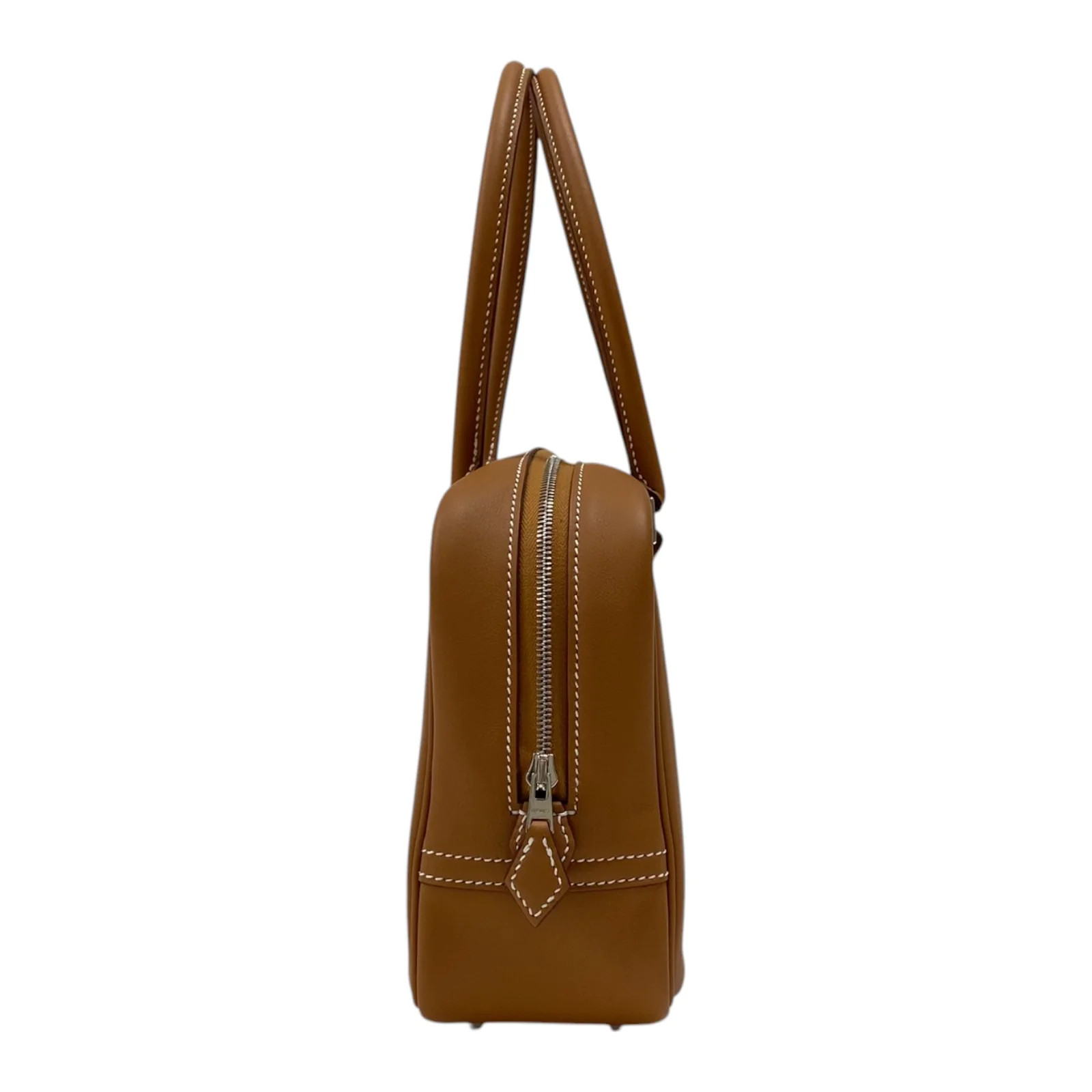 HERMES Plume 20 Gold Swift Leather Handbag #OKB596