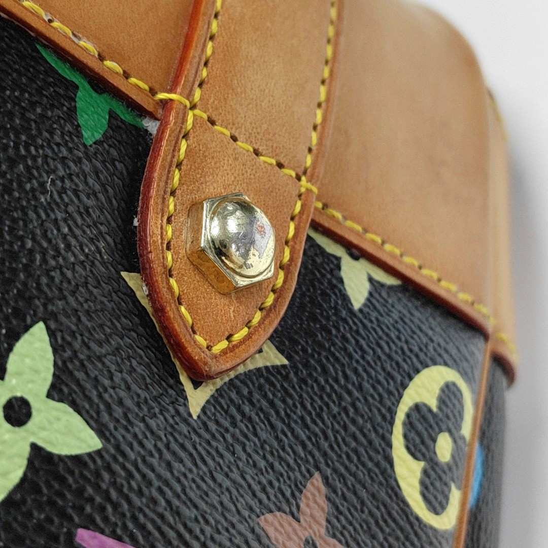 Louis Vuitton Greta Hobo Shoulder Bag Black Multicolor Monogram Canvas M40196