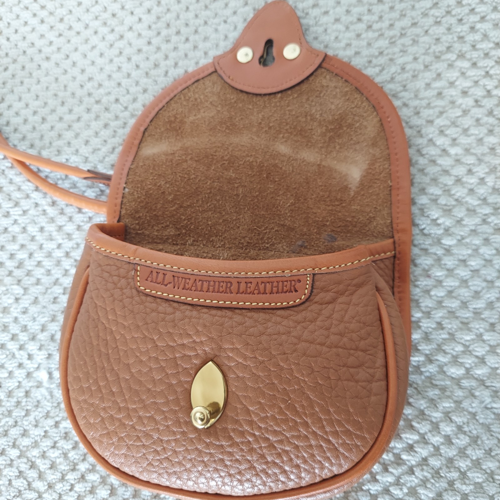 Vintage 90s Dooney & Bourke All Weather Leather Cavalry Mini Belt Crossbody Bag